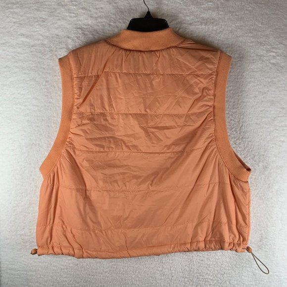 Alpine Design Puffer Vest Jacket Womens 2XL Orange Full Zip Shortie Quilted 7174 - Picture 6 of 8